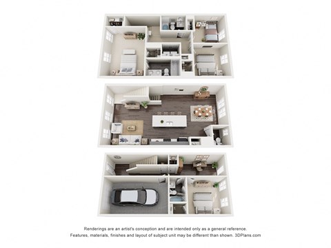 Floor plan for 4 beds, 3.5 baths, 1941 sqft